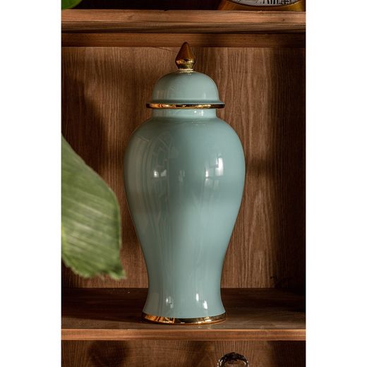 Ceramic Tibor Rif in natural, 17 x 17 x 42 cm