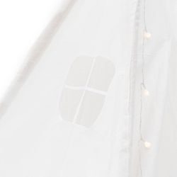 Tipi infantil montessori de madera de paulownia y tela en blanco, 120 x 120 x 150 cm | Koda