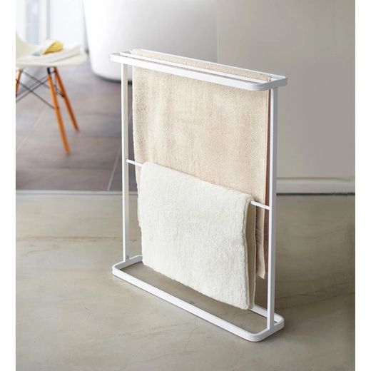 Steel towel rack in white, 65 x 15 x 75 cm | Tower