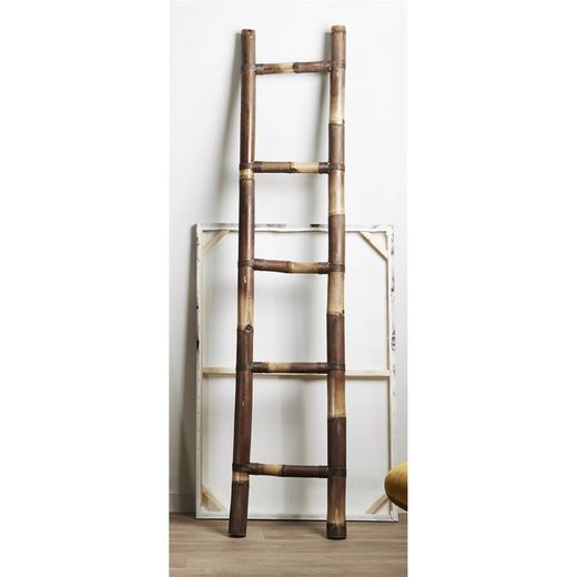 Brun Bambus dekorativ stige, 40x200 cm