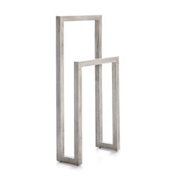 Toalheiro de madeira cinza, 55x21x110cm