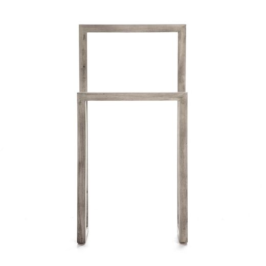 Porte-serviettes en bois gris, 55x21x110cm