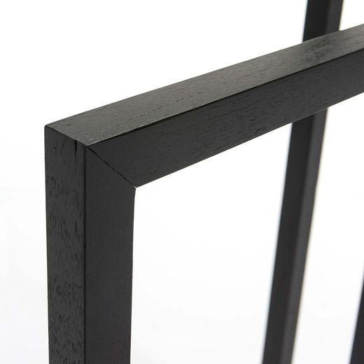 Svart handduksställ i trä, 55x27x93cm