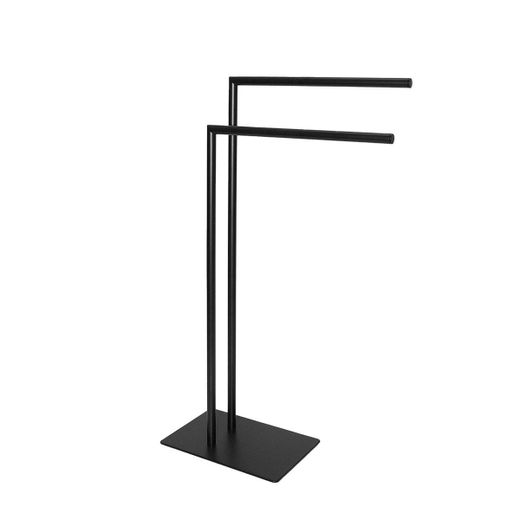 Toallero de metal en negro, 30 x 20 x 80 cm | Metal