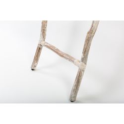 Pickled White Teak Branches Towel Rail, 50x190 cm