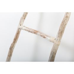 Pickled White Teak Branches Towel Rail, 50x190 cm