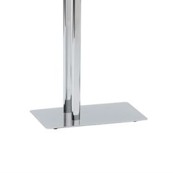 Chrome Square Double L-shaped Towel Rack, 30x20x81cm