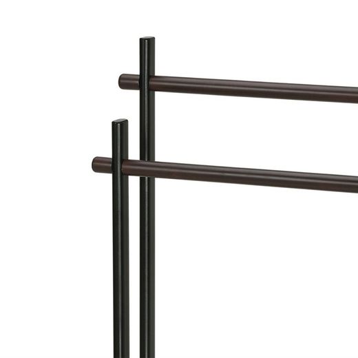 Metal / Black Walnut Wood Double L-shaped Towel Rack, 30x20x85.5cm