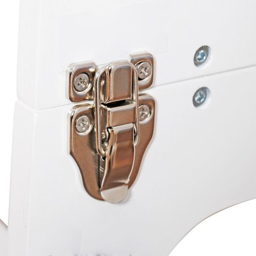 Black and white wooden learning tower, 43 x 40 x 86.5 cm | evolution II