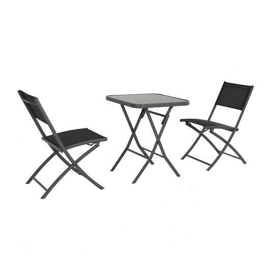 TOSCANA - Conjunto de terraço dobrável em aço / textilene