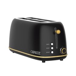 Toster XL w kolorze czarnym, 42 x 18 x 19 cm | Kaito