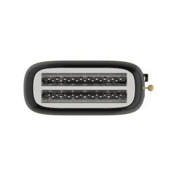 Toster XL w kolorze czarnym, 42 x 18 x 19 cm | Kaito