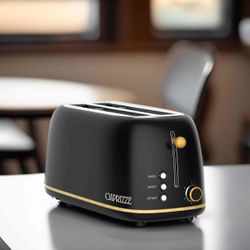 Toster XL w kolorze czarnym, 42 x 18 x 19 cm | Kaito