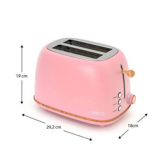 Różowy toster, 29,2 x 18 x 19 cm | kaito