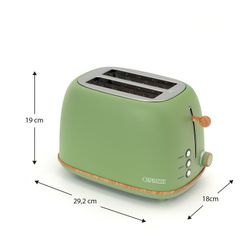 Zielony toster, 29,2 x 18 x 19 cm | kaito