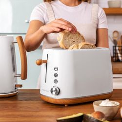 Grille-pain vertical TrendyToast 9000 Blanc Woody Cecotec