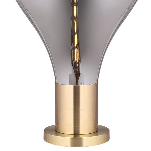 TRIZ - Lampe de table en verre fumé, Ø 40 x H 53 cm