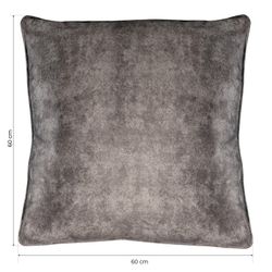 TROMSO | Housse de coussin gris marron 60 x 60 cm
