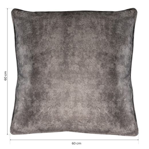 TROMSO | Housse de coussin gris marron 60 x 60 cm