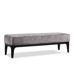 TROMSO | Grijsbruin gestoffeerde bedbank 153 x 46 x 46 cm
