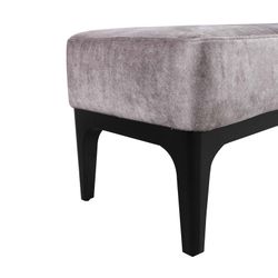 TROMSO | Grijsbruin gestoffeerde bedbank 153 x 46 x 46 cm