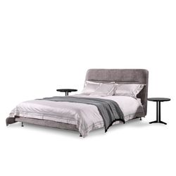 TROMSO | Gray upholstered bed 150 x 200 cm