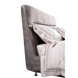 TROMSO | Gray upholstered bed 150 x 200 cm