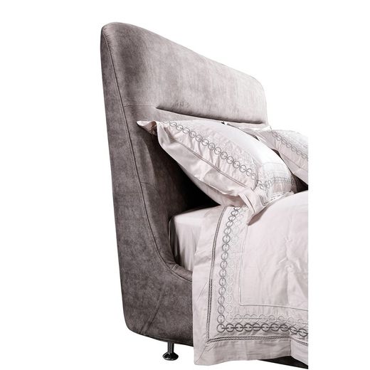 TROMSO | Gray upholstered bed 150 x 200 cm