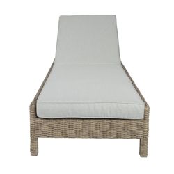 Solstol i aluminium och syntetisk rotting i natur, 78 x 204 x 35 cm | Kalifornien