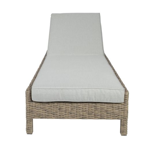 Solstol i aluminium och syntetisk rotting i natur, 78 x 204 x 35 cm | Kalifornien