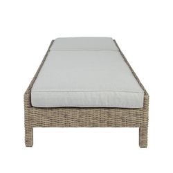 Solstol i aluminium och syntetisk rotting i natur, 78 x 204 x 35 cm | Kalifornien