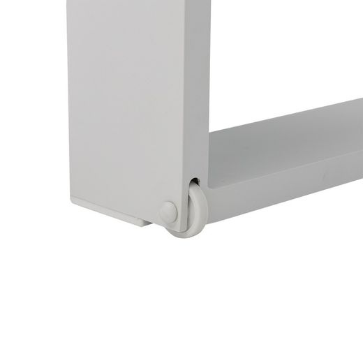 Solstol i aluminium och vitt tyg, 80 x 190 x 38 cm | Nyland