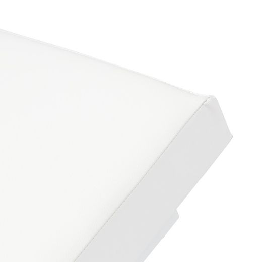 Solstol i aluminium och vitt tyg, 80 x 190 x 38 cm | Nyland