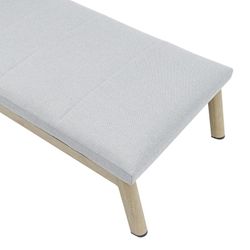 Solstol i aluminium och naturtyg, 75 x 202 x 61,5-102 cm | harmoni