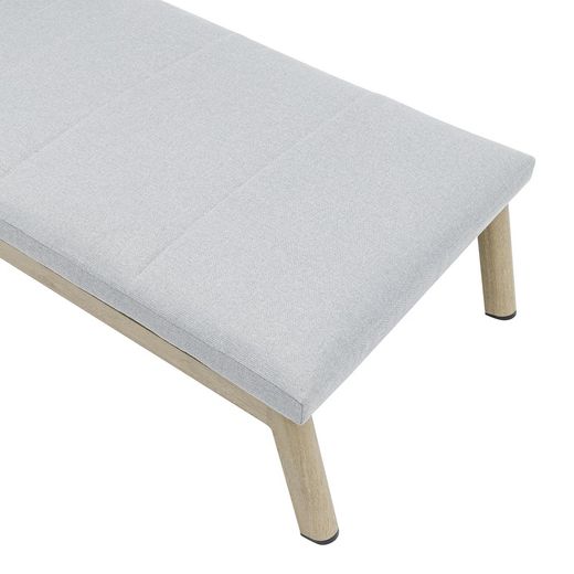 Solstol i aluminium och naturtyg, 75 x 202 x 61,5-102 cm | harmoni