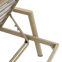 Solstol i aluminium och naturtyg, 75 x 202 x 61,5-102 cm | harmoni