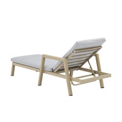 Solstol i aluminium och naturtyg, 75 x 202 x 61,5-102 cm | harmoni