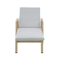 Solstol i aluminium och naturtyg, 75 x 202 x 61,5-102 cm | harmoni