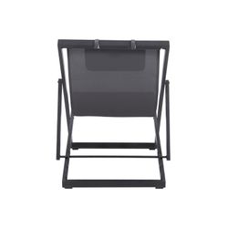 Solstol i aluminium och textil i antracit, 64 x 128 x 81 cm | Davis
