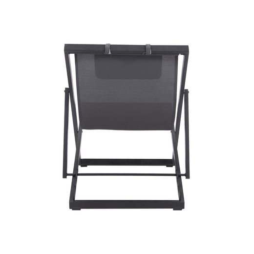 Solstol i aluminium och textil i antracit, 64 x 128 x 81 cm | Davis