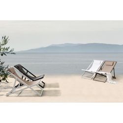 Solstol i aluminium och textil i antracit, 64 x 128 x 81 cm | Davis