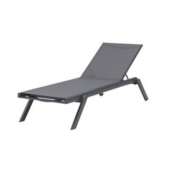 Solstol av aluminium och textilen i antracit, 72 x 198 x 35 / 101 cm | Köpcenter