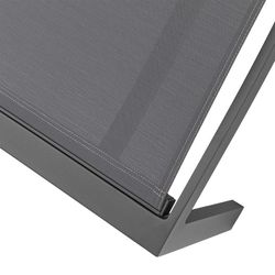 Solstol i aluminium och textil i antracit, 75 x 200 x 34 cm | bangor