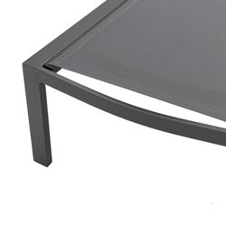 Solstol i aluminium och textil i antracit, 75 x 200 x 34 cm | bangor