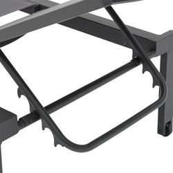 Solstol i aluminium och textil i antracit, 75 x 200 x 34 cm | bangor