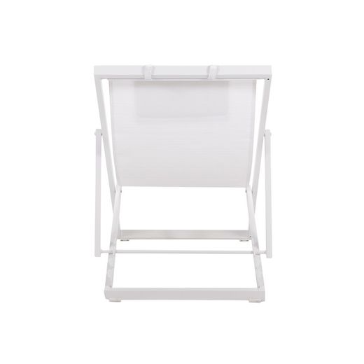 Solstol i aluminium och textil i vitt, 64 x 128 x 81 cm | Davis