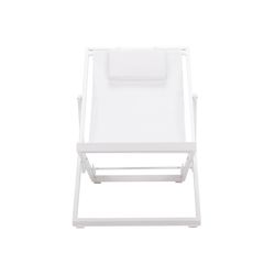 Solstol i aluminium och textil i vitt, 64 x 128 x 81 cm | Davis