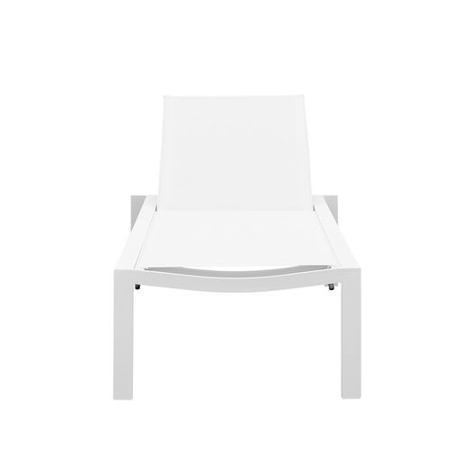 Solstol i aluminium och textil i vitt, 75 x 200 x 34 cm | bangor