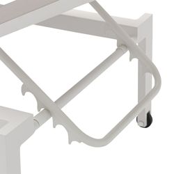 Solstol i aluminium och textil i vitt och grått, 75 x 200 x 34 cm | bangor