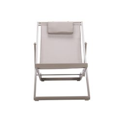 Solstol i aluminium och textil i taupe, 64 x 128 x 81 cm | Davis